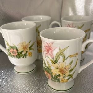 Vintage Shafford “Jade Lily” mugs.